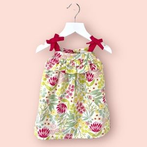 NWT Sprout Floral Cotton Linen Tie Dress 3-6 Months